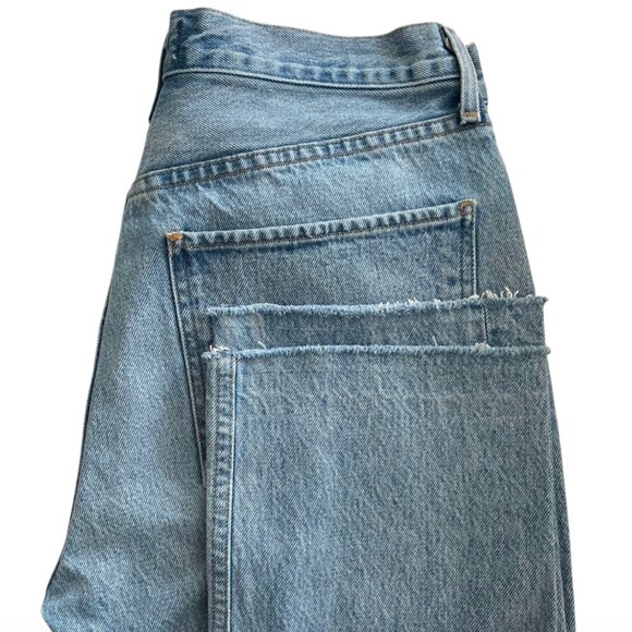 AGOLDE Riley High Rise Straight Leg Cropped Jeans Size 29 Renewal Blue - Picture 10 of 13